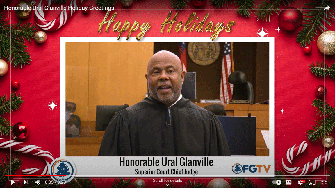 Happy Holidays from Chief Judge Glanville